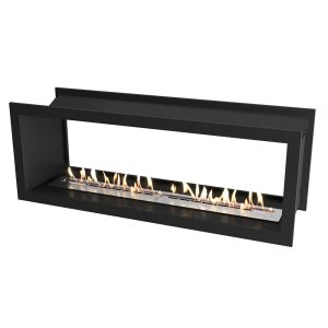 Ontdek de Icon Fires Double Sided Slimline Firebox 1650 met Slimline 1400 Brander bio ethanol haard. Luxe, energiezuinig, milieuvriendelijk en zonder rookkanaal.