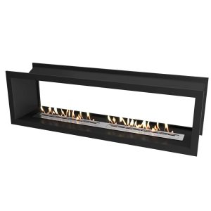 Ontdek de Icon Fires Double Sided Slimline Firebox 2000 met 2x Slimline 800 Brander bio ethanol haard. Luxe, energiezuinig, milieuvriendelijk en zonder rookkanaal.