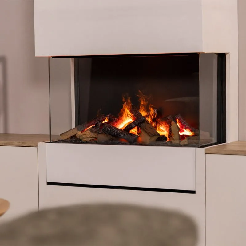 De Dimplex 3 Step Multi Colour Optimyst biedt realistische vlammen in 3 kleuren, energiezuinig en perfect voor moderne interieurs.